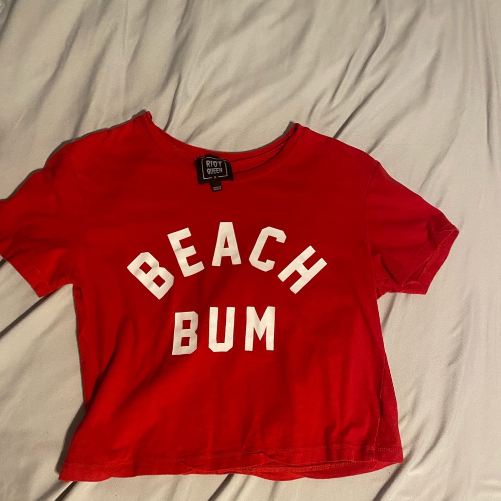 Red crop top